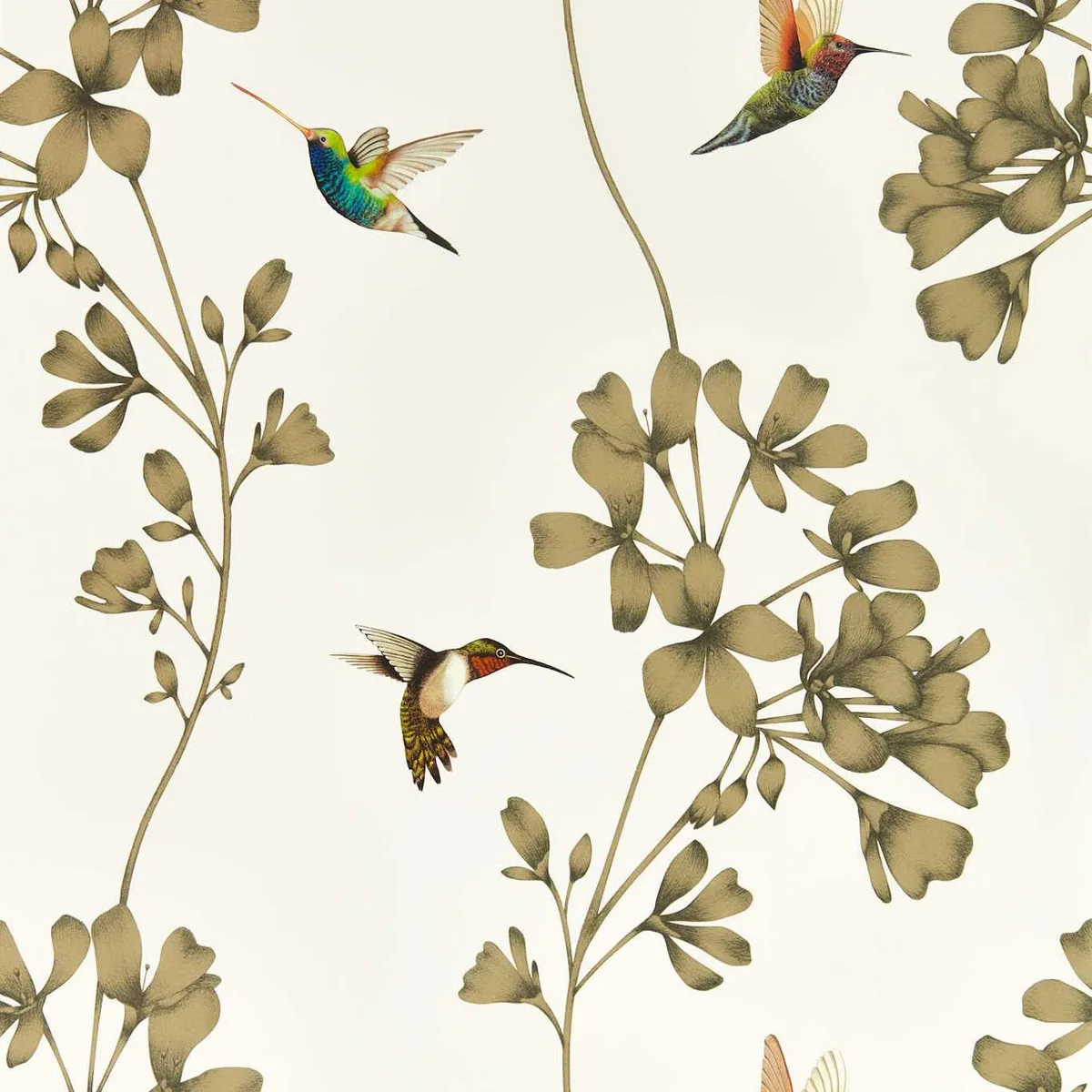 Amazilia Wallpaper — Stone/Gold