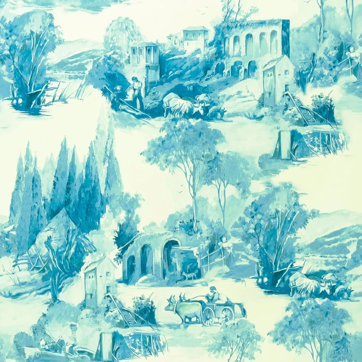 Anastacia Delft Wallpaper roomset