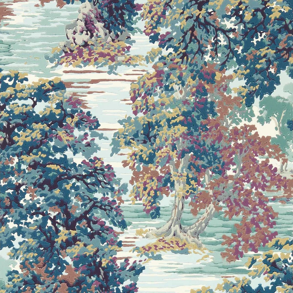 Ancient Canopy Wallpaper roomset