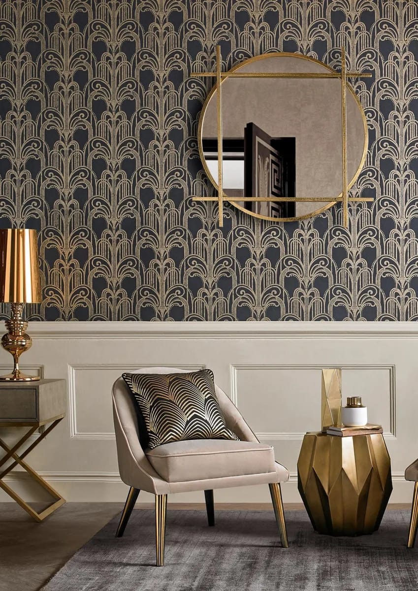 Art Deco wallpaper: how to use it without overdoing it