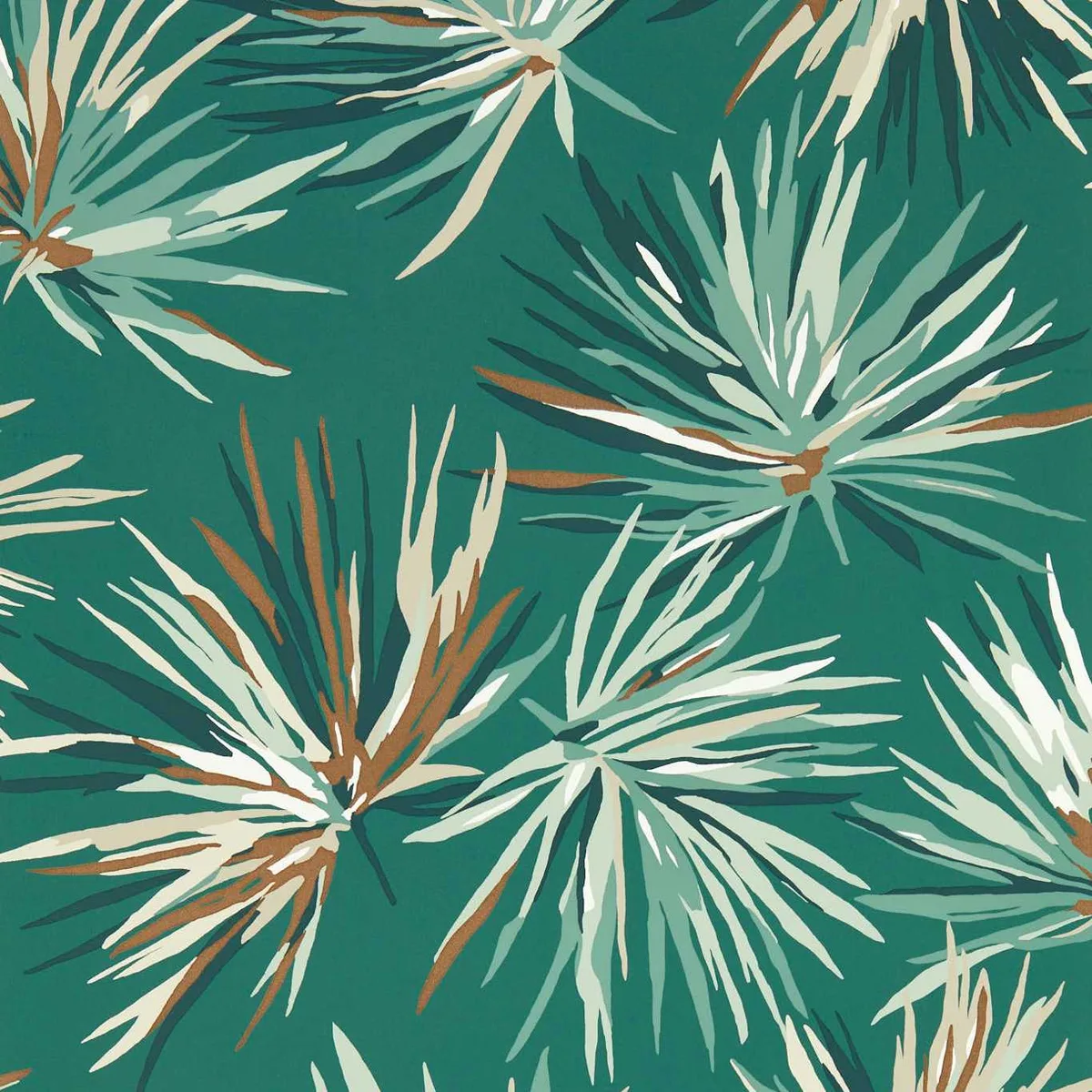 Aucuba Wallpaper — Forest/Copper