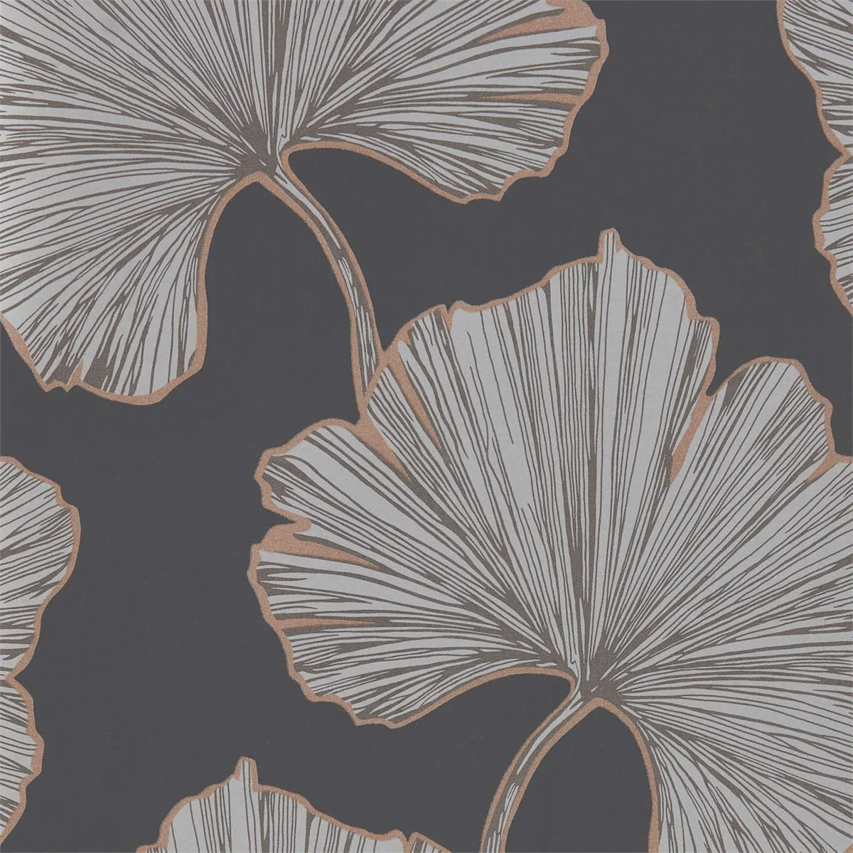 Azurea Wallpaper — Ebony/Rose Gold