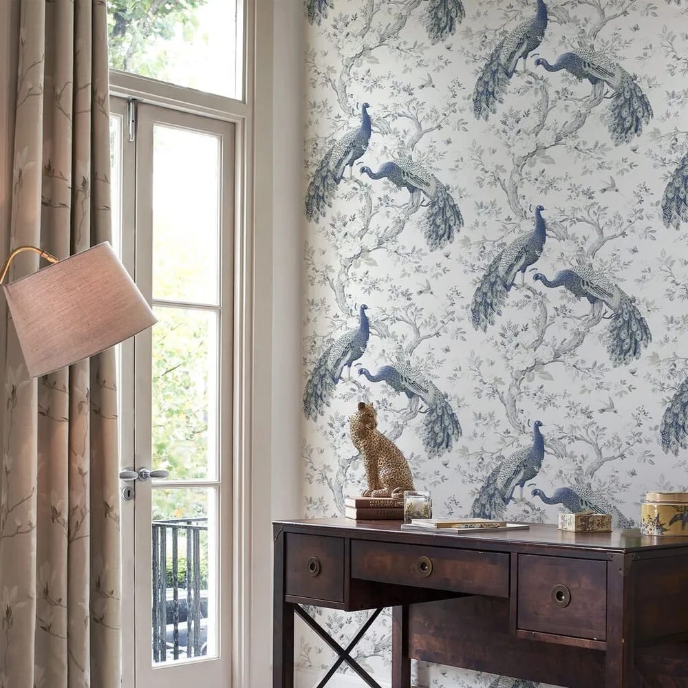 Belvedere Midnight Wallpaper roomset