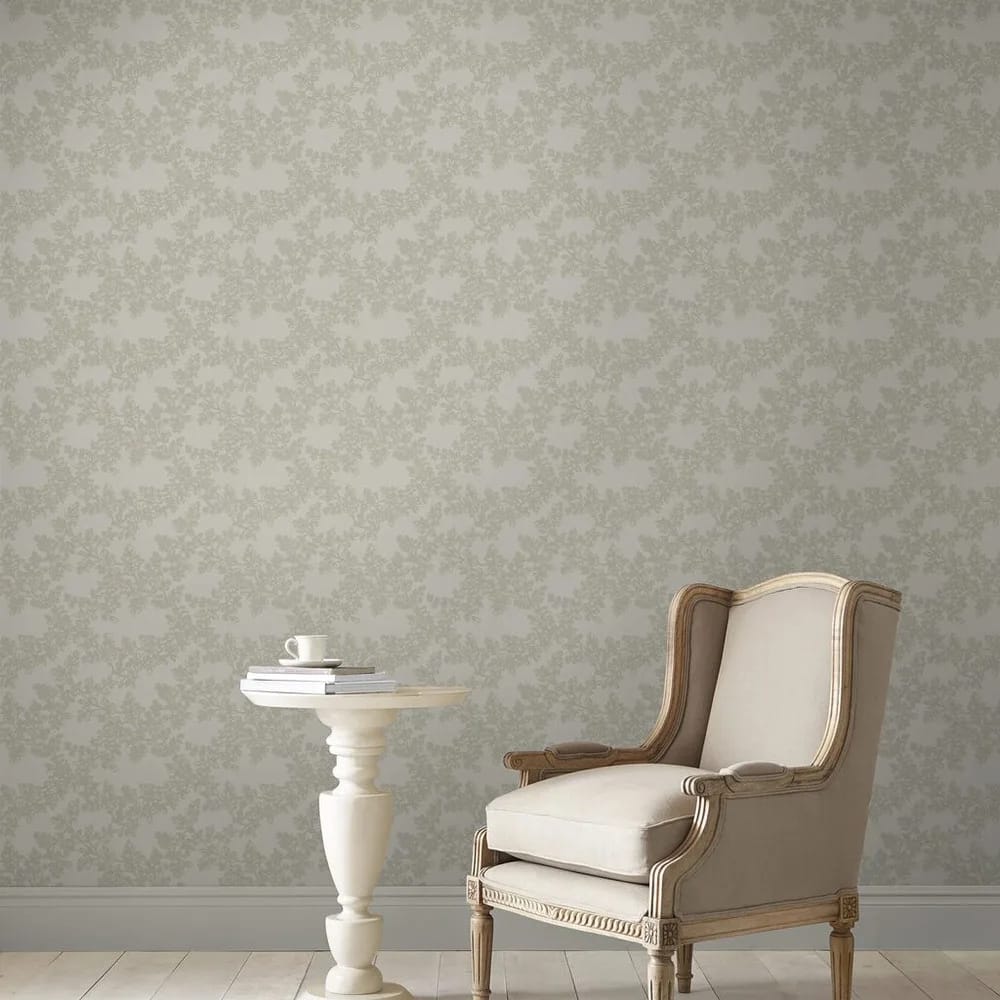 Burnham Dove Grey Wallpaper roomset
