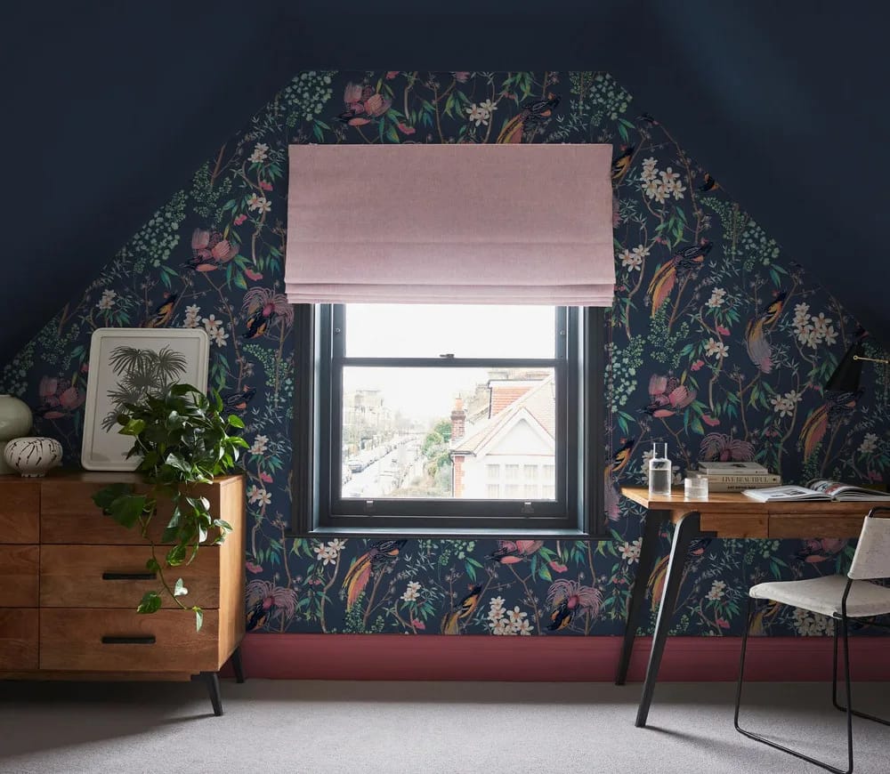 Clavering Birds Wallpaper roomset