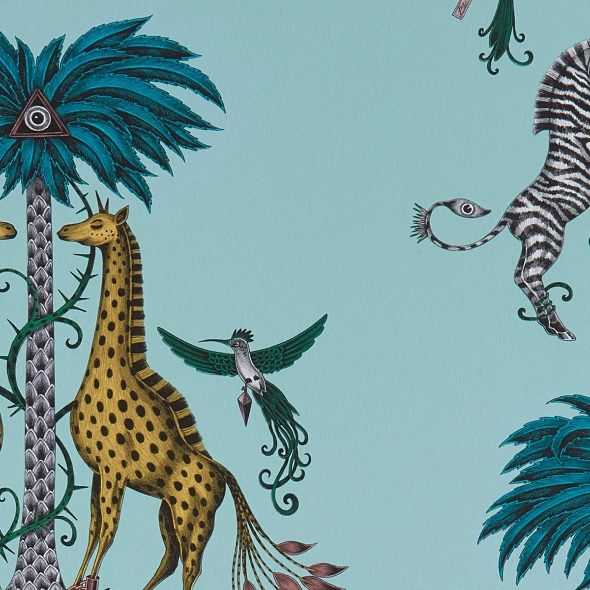 Creatura Wallpaper — Turquoise