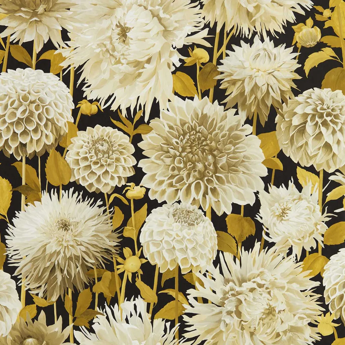 Dahlia Blossom/Emerald/New Beginnings Wallpaper roomset