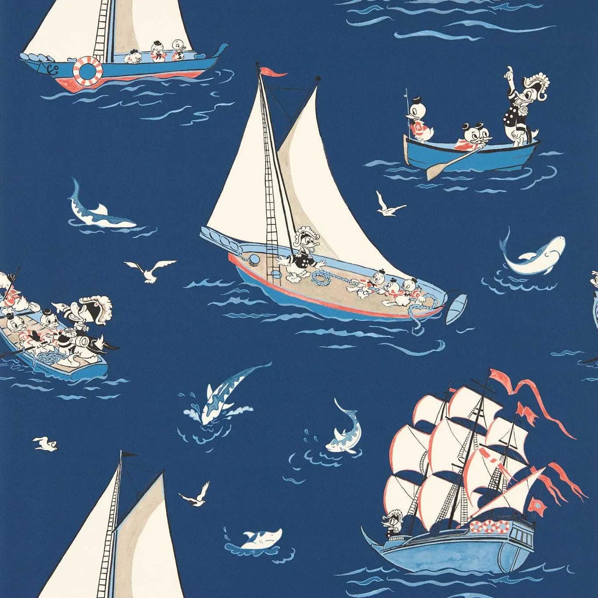Donald Nautical Wallpaper roomset