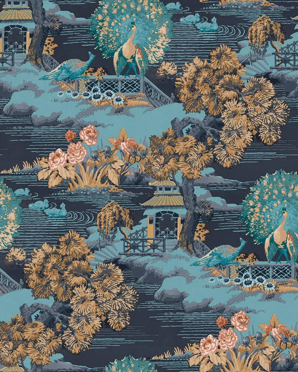 Edo Toile Wallpaper roomset