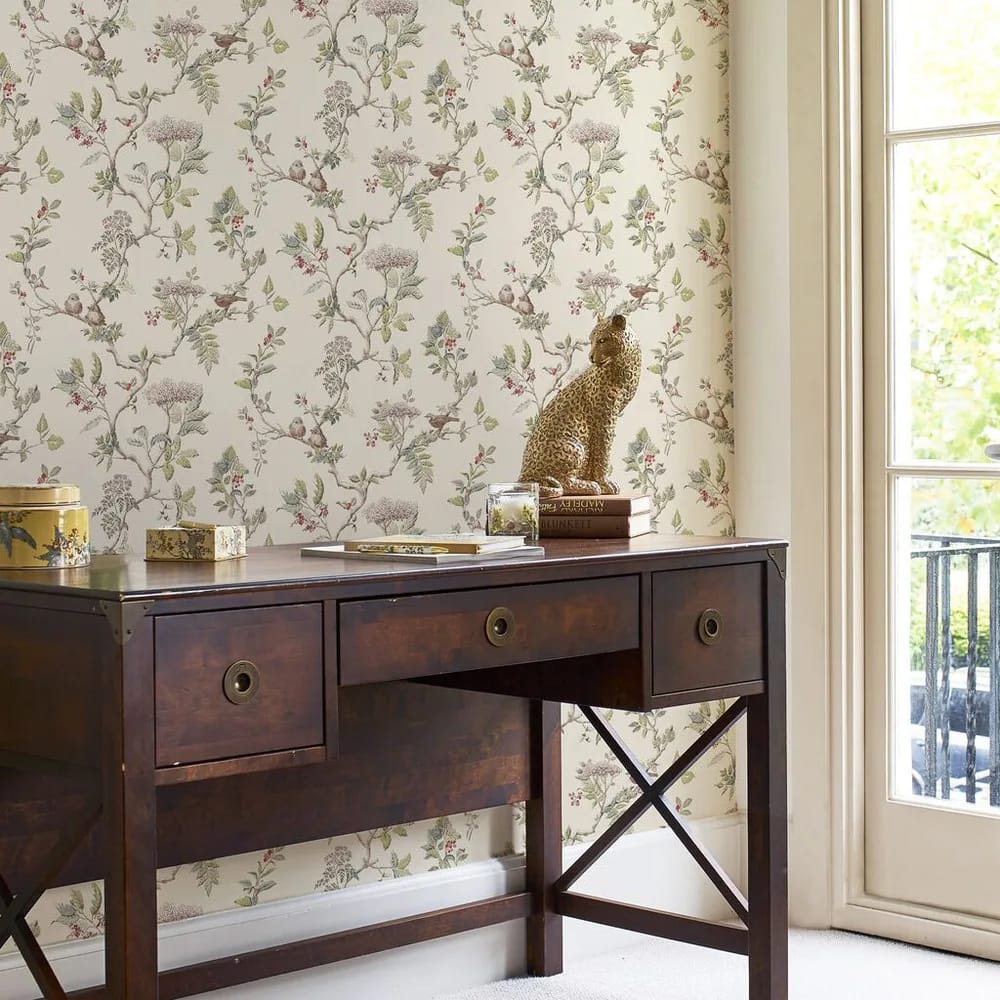 Elderwood Natural Wallpaper roomset