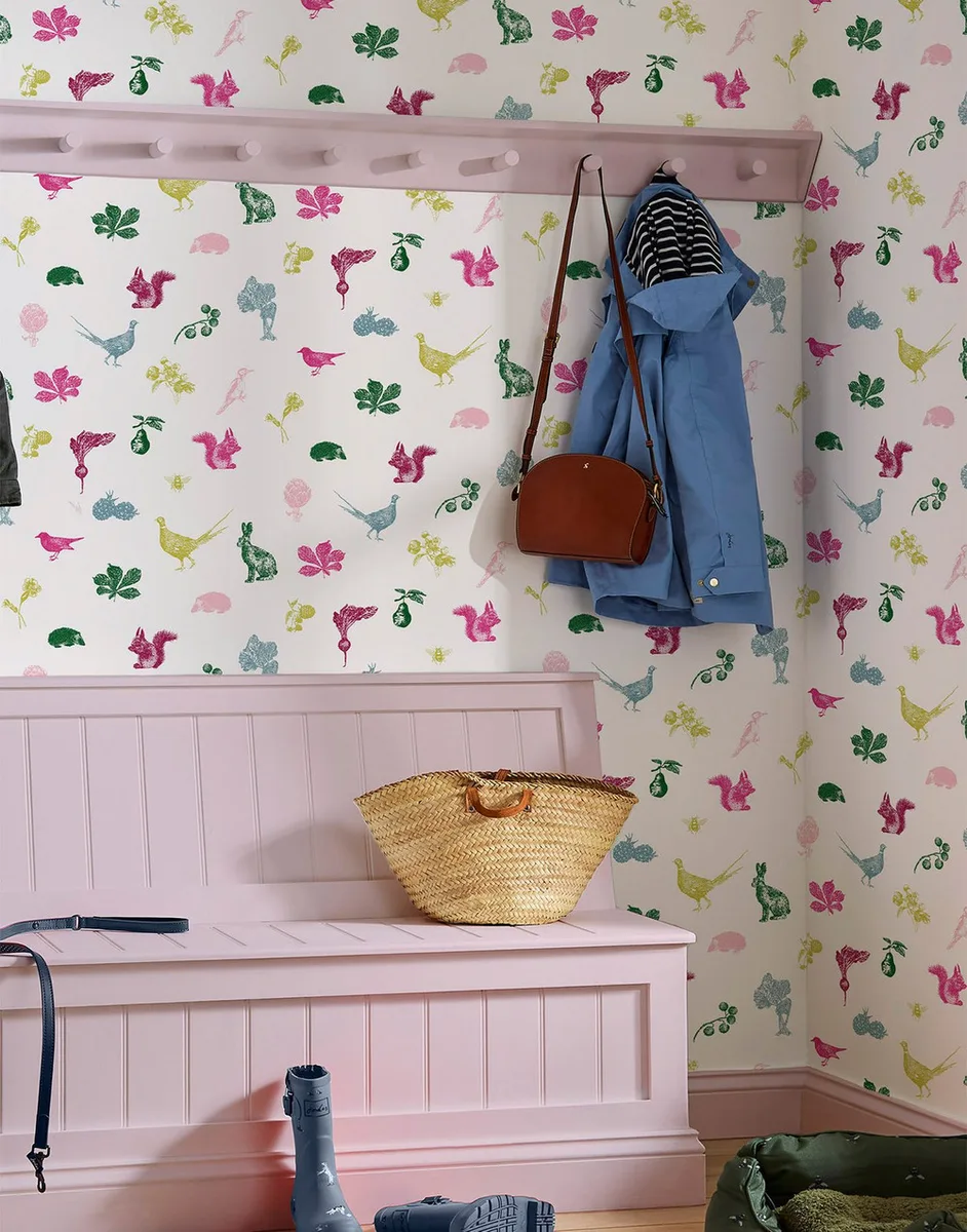 Etched Woodland Wallpaper roomset