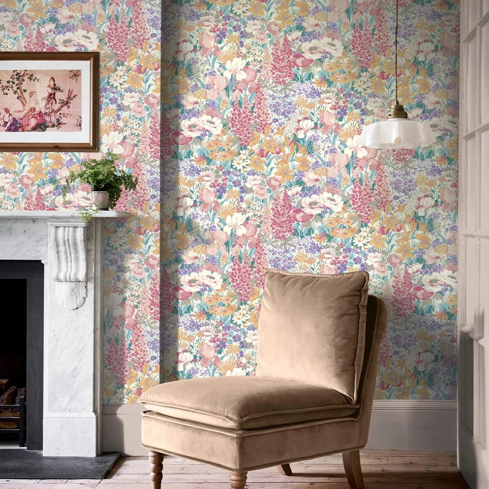 Everingham Meadow Multi Wallpaper roomset
