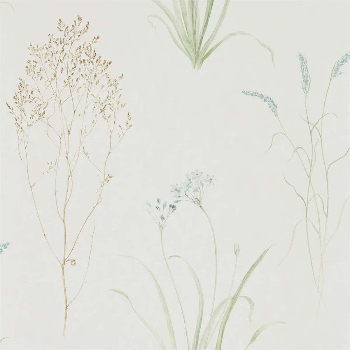 Farne Grasses Wallpaper roomset
