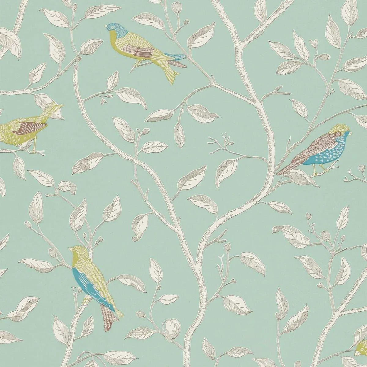 Finches Wallpaper roomset