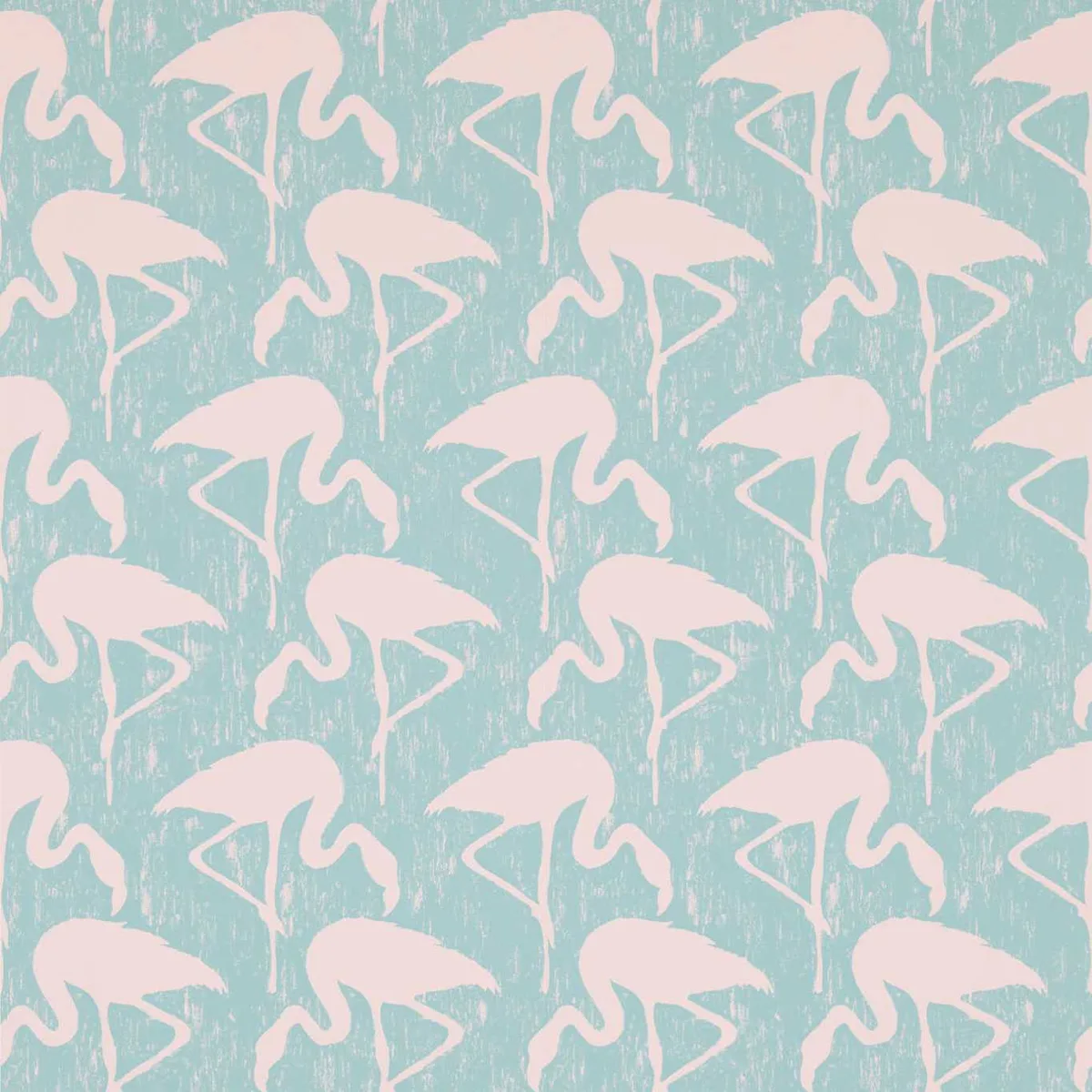 Flamingos Turquoise/Pink Wallpaper roomset