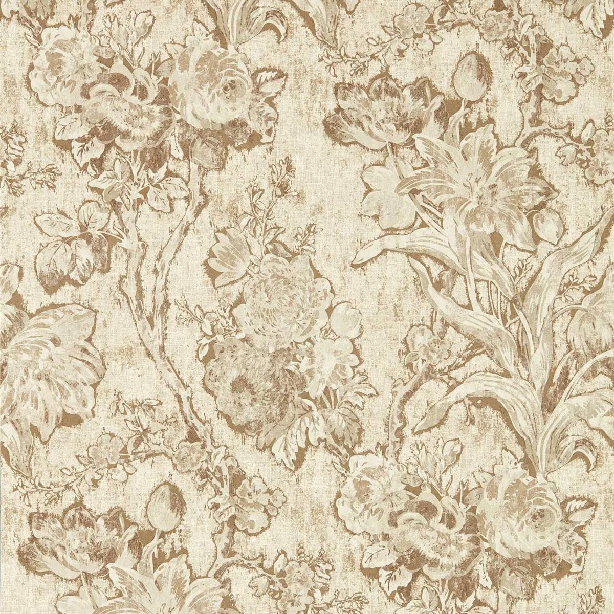 Fringed Tulip Toile Wallpaper roomset