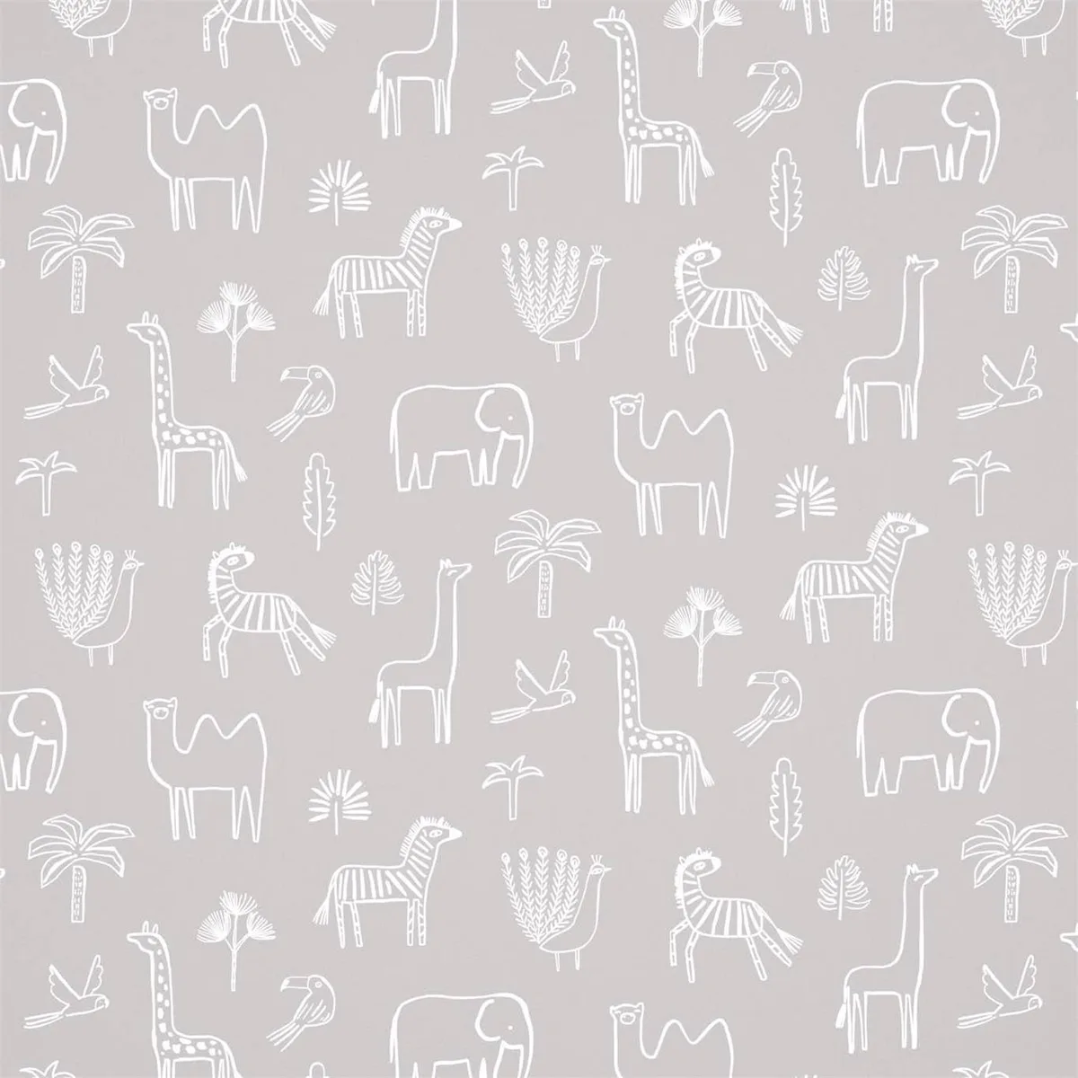 Funky Jungle Wallpaper — Stone