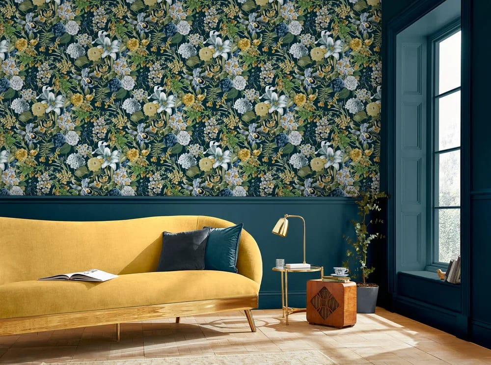 Glasshouse Flora Wallpaper roomset