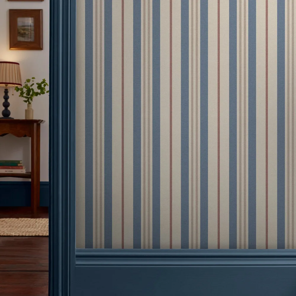 Grove Stripe Wallpaper roomset