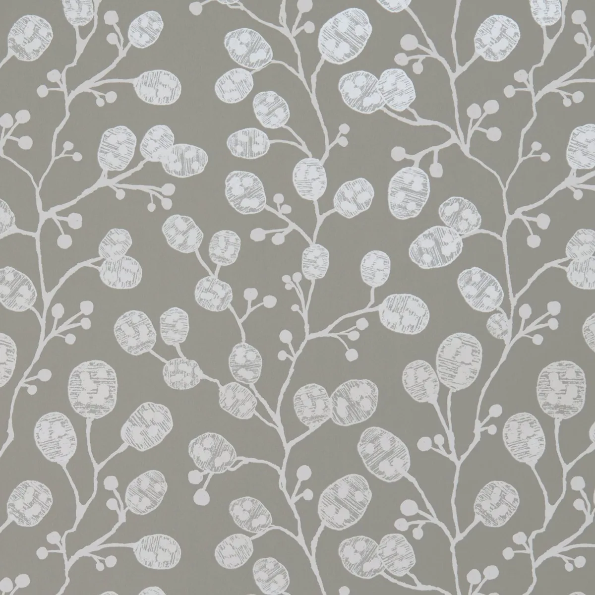 Honesty Wallpaper — Taupe/Pearl