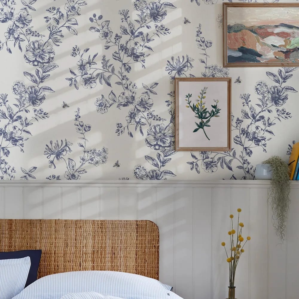 Honey Floral Wallpaper roomset
