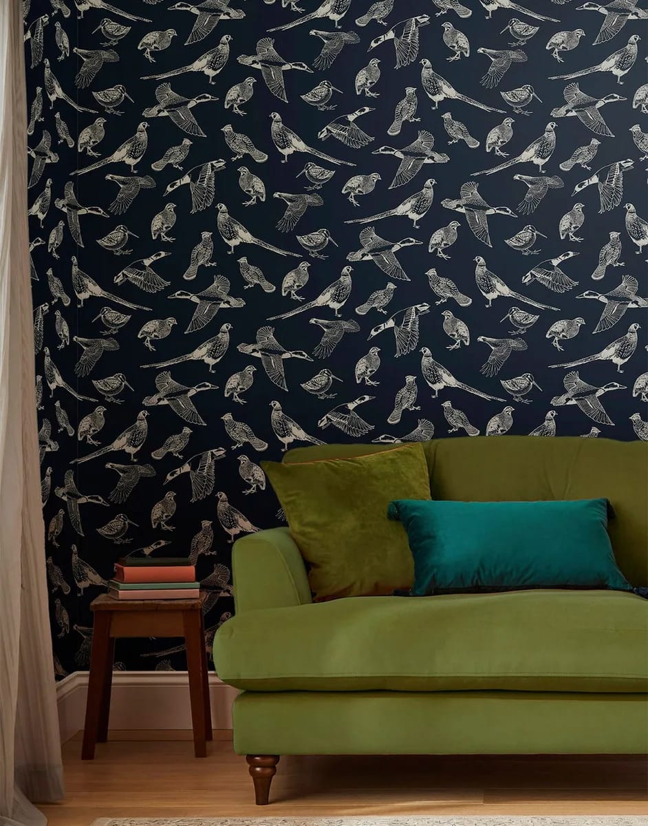 Hunting Birds Wallpaper roomset