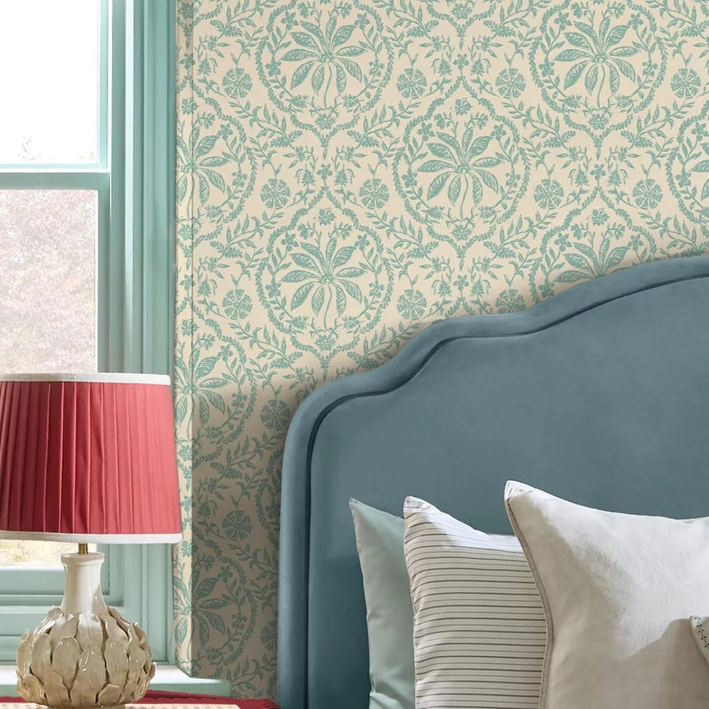 Indienne Palm Wallpaper roomset
