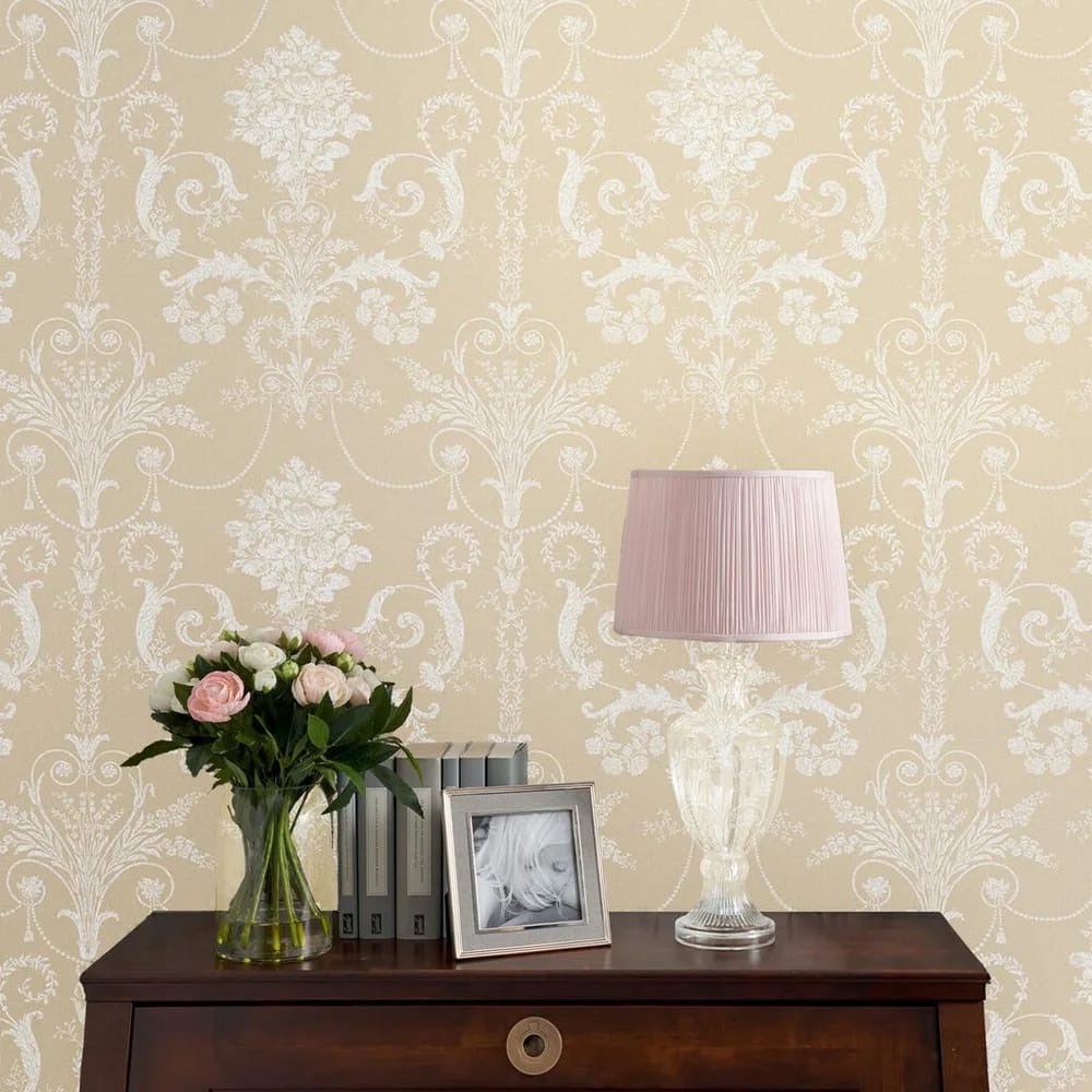 Josette Linen Wallpaper roomset