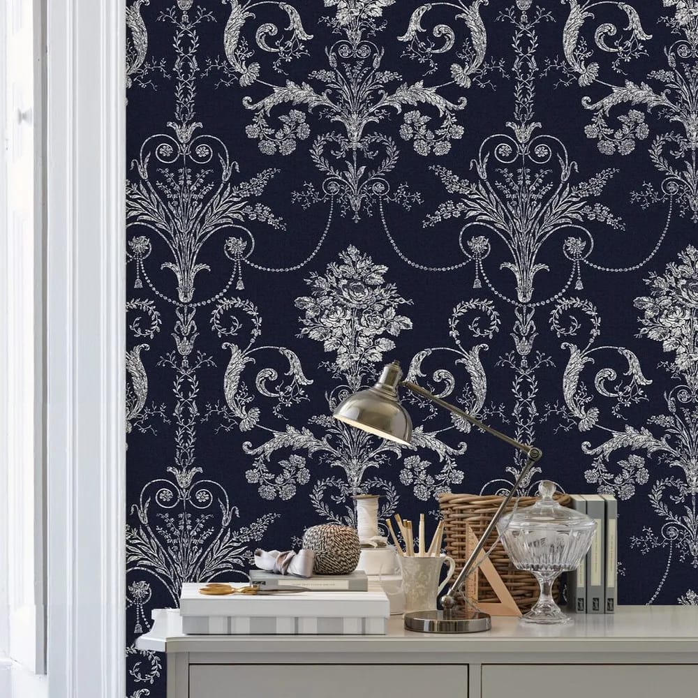 Josette Midnight Wallpaper roomset