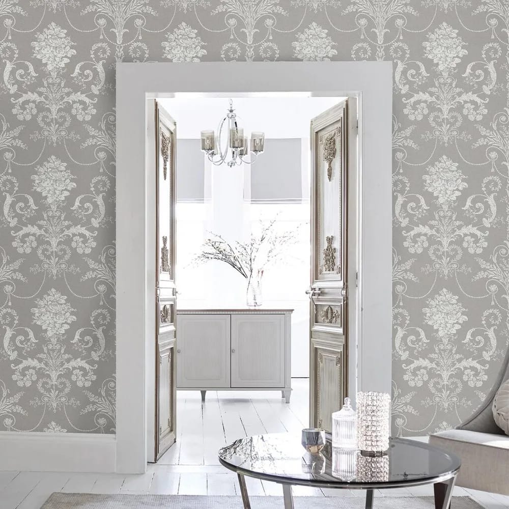 Josette Steel Wallpaper roomset