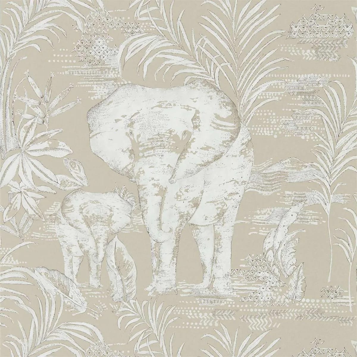 Kinabalu Linen Wallpaper roomset