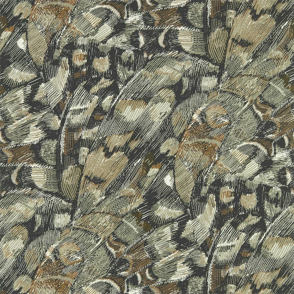 Lamina Wallpaper — Onyx/Bronze
