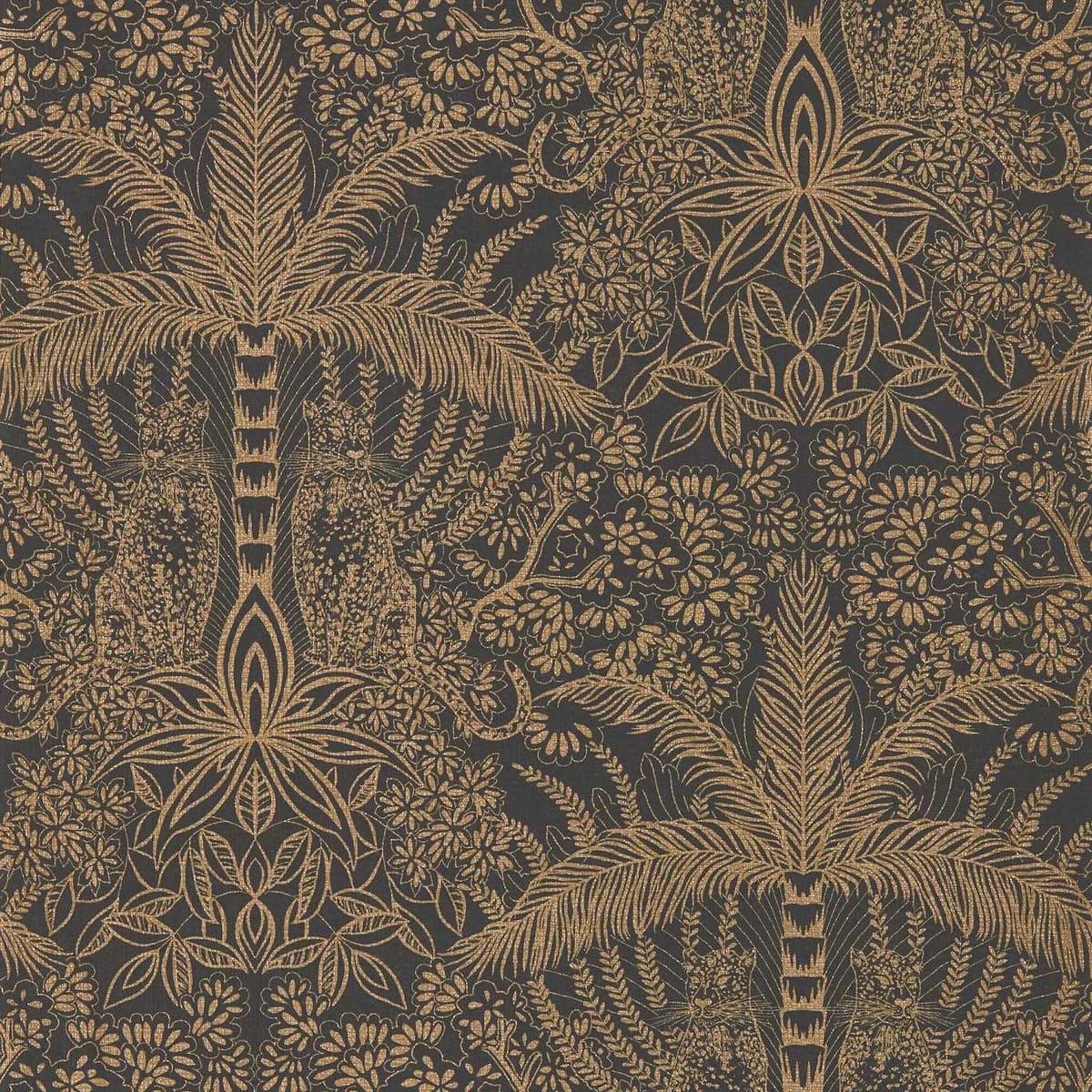 Leopardo Wallpaper — Antique/Noir