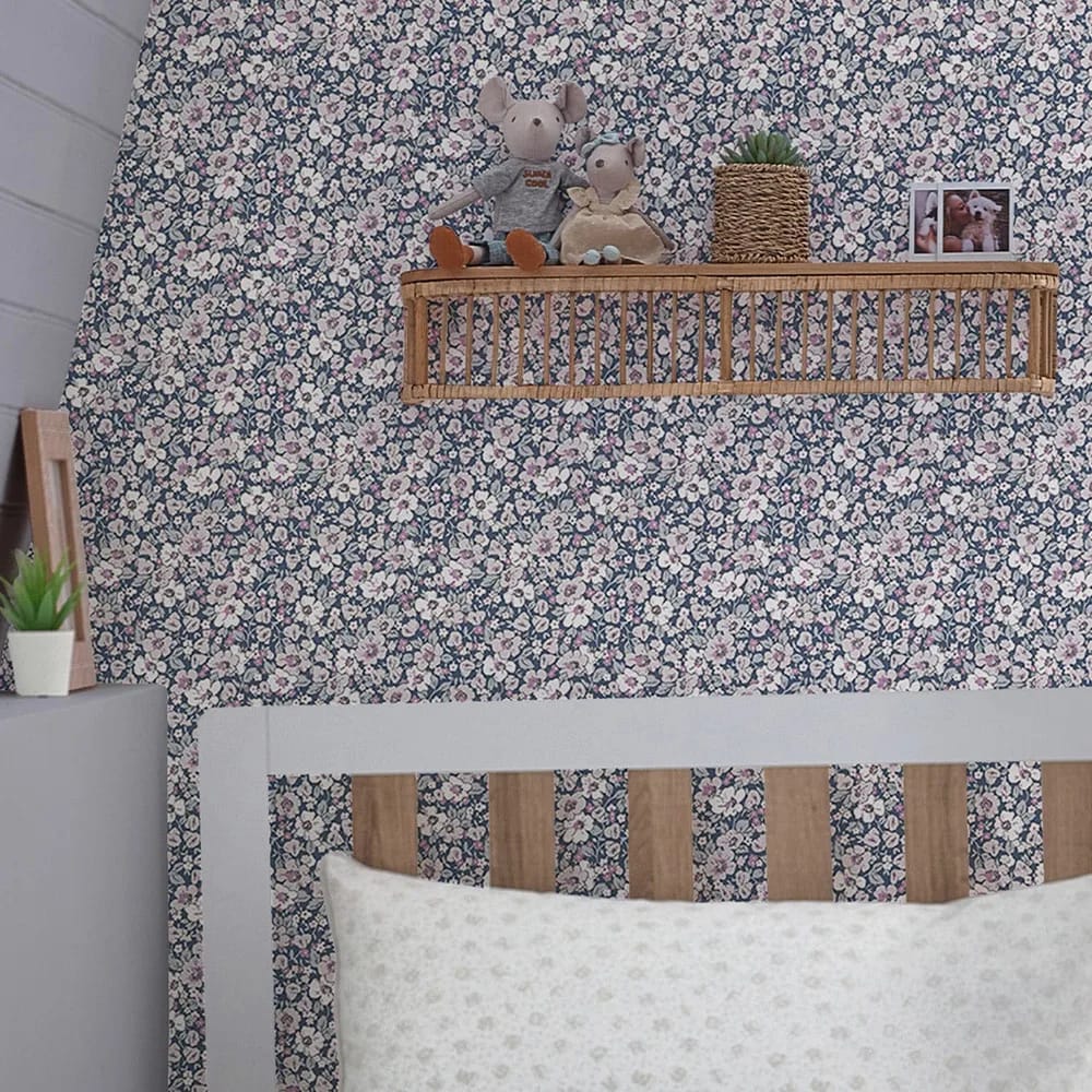 Libby Purple Wallpaper roomset