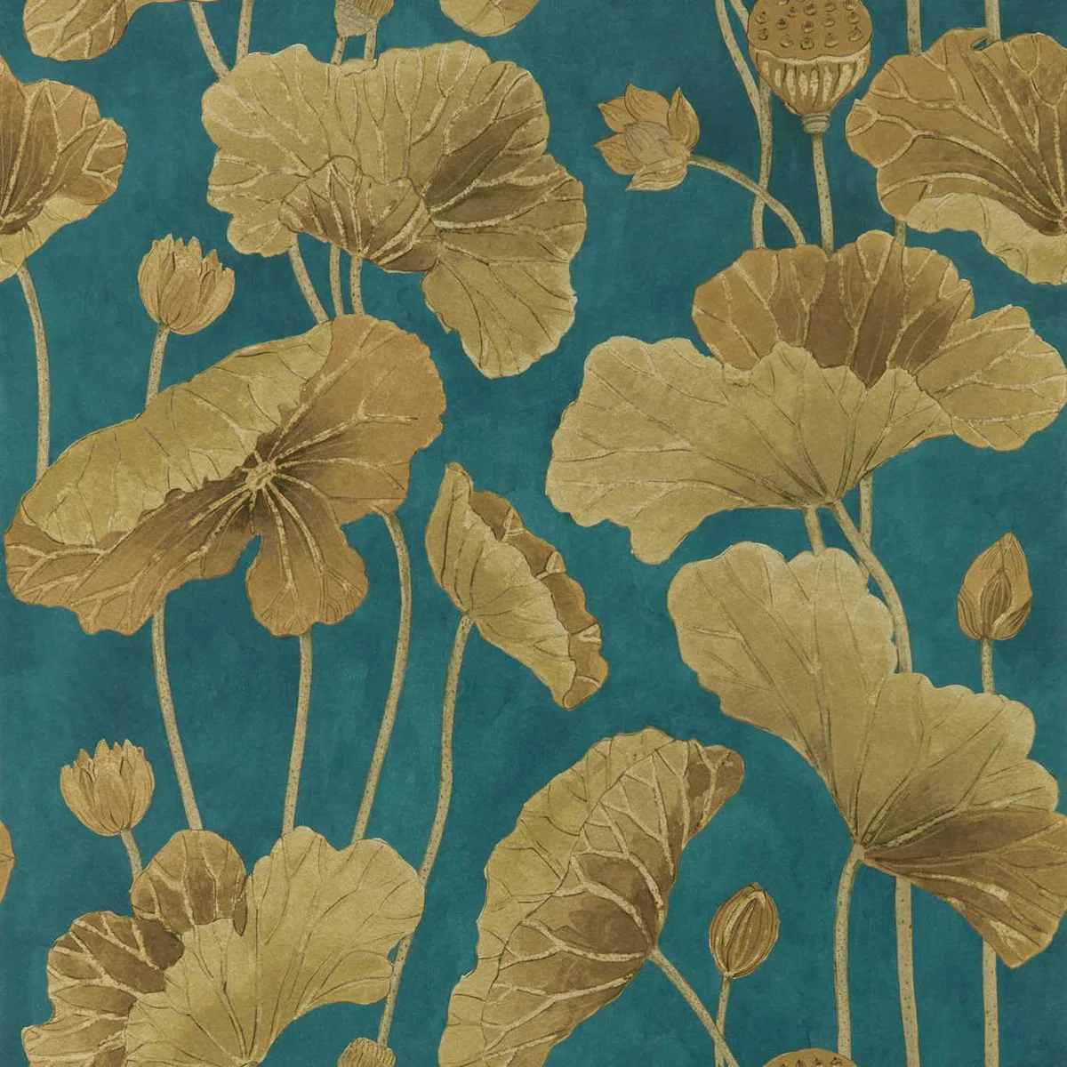 Lotus Leaf Wallpaper roomset
