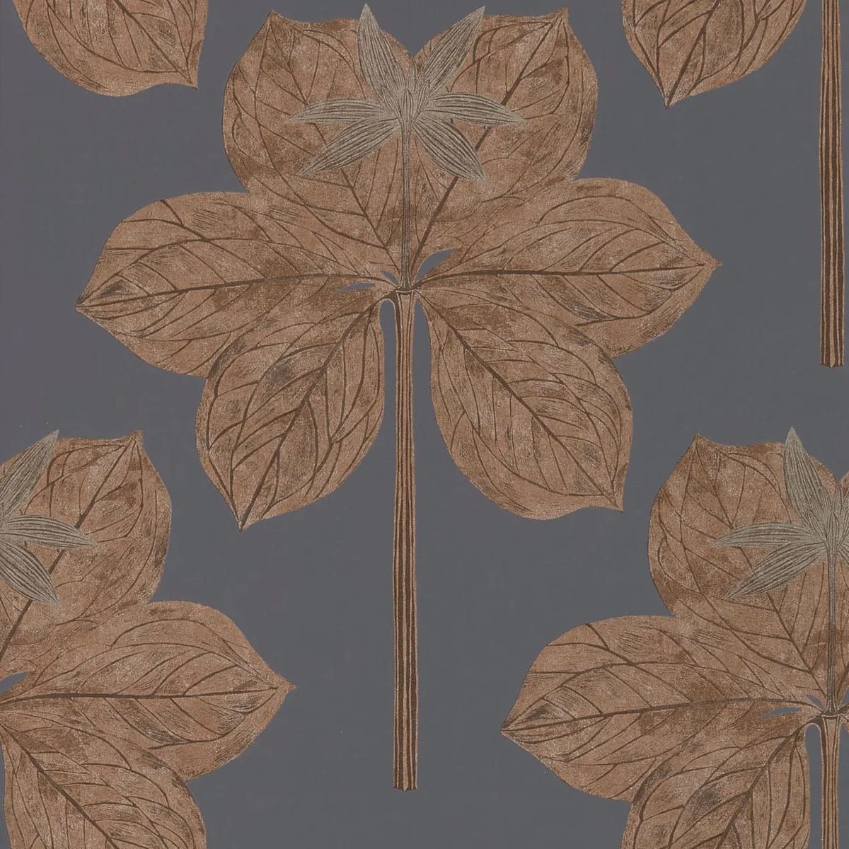Lovers Knot Russet Wallpaper roomset