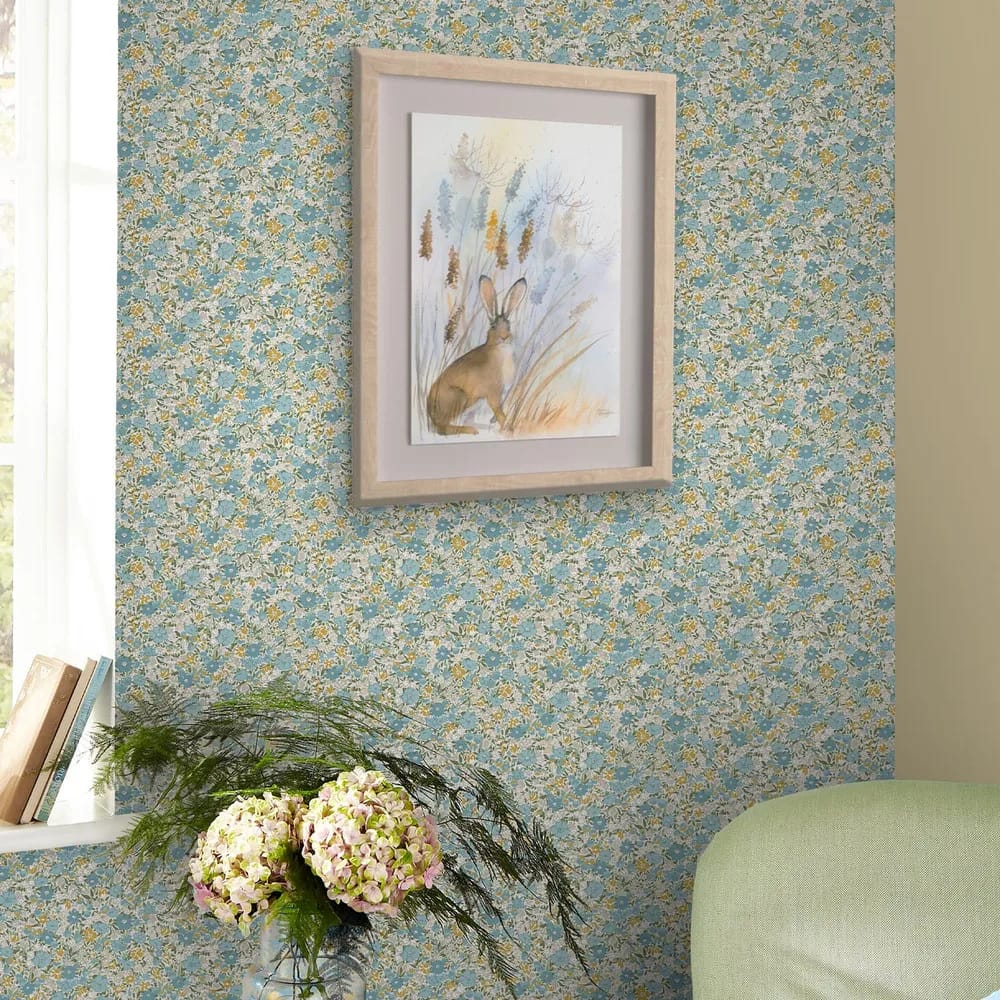 Loveston Newport Blue Wallpaper roomset
