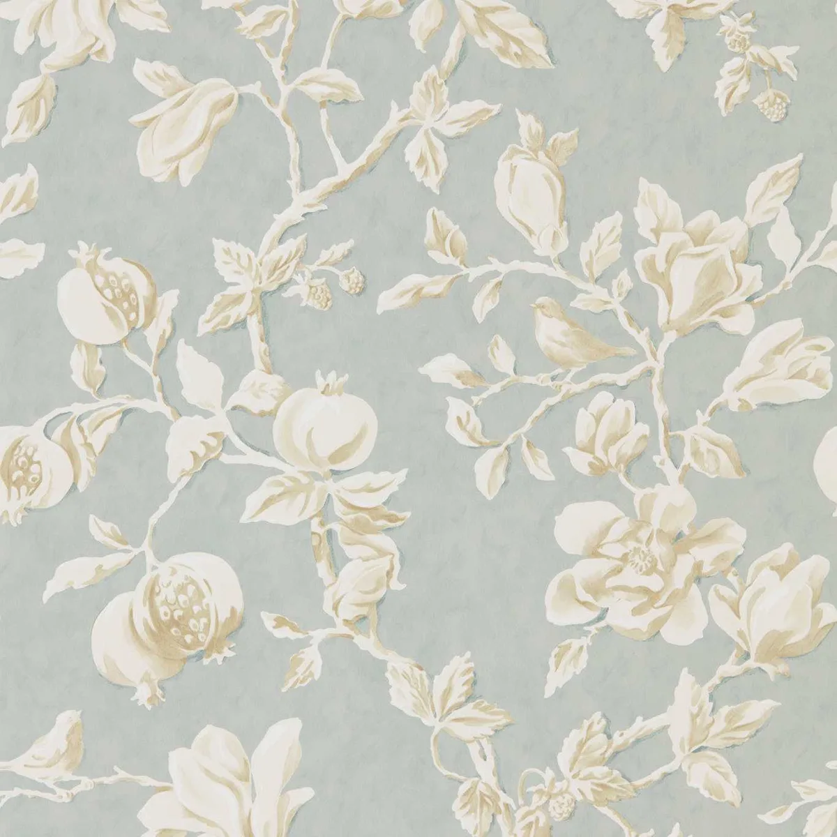 Magnolia & Pomegranate Wallpaper roomset