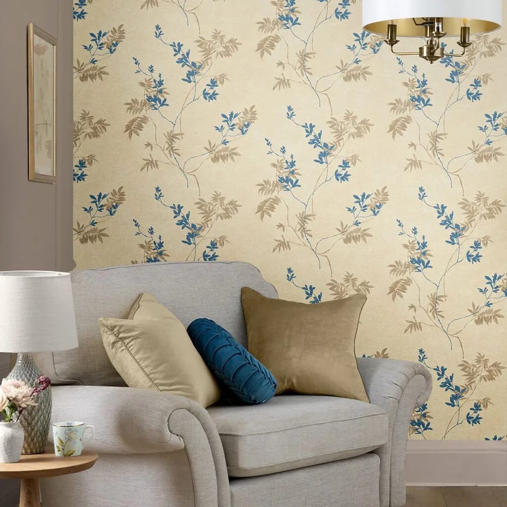 Mari Gold Wallpaper roomset