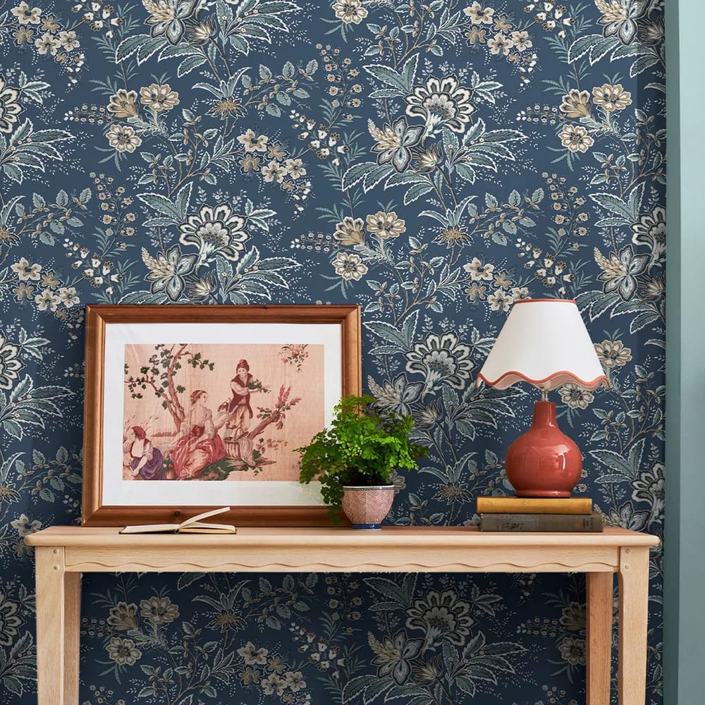 Marlbrook Dusky Seaspray Wallpaper roomset