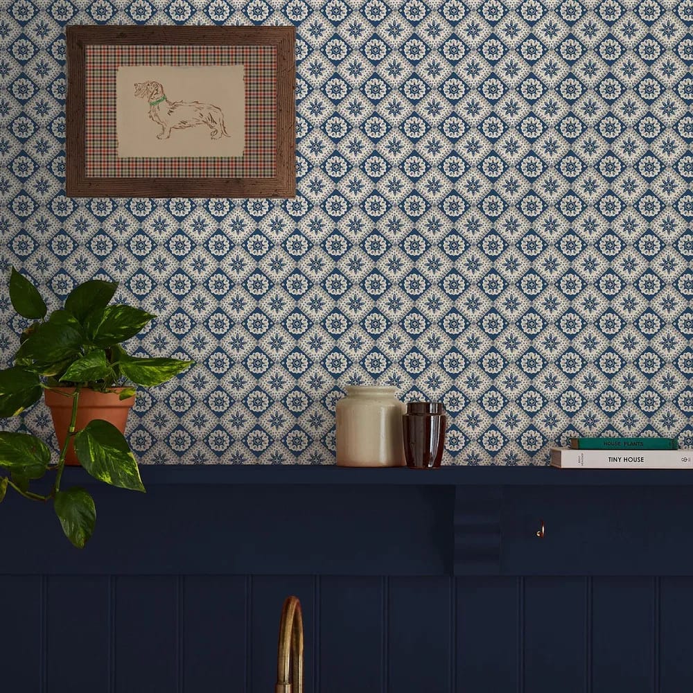 Meadow Geo Wallpaper roomset