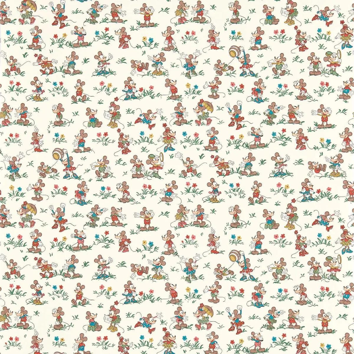 Mickey & Minnie Wallpaper roomset