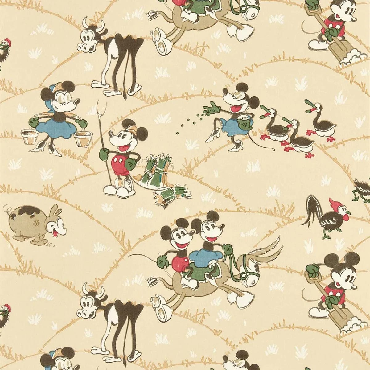 Mickey At The Farm Wallpaper roomset
