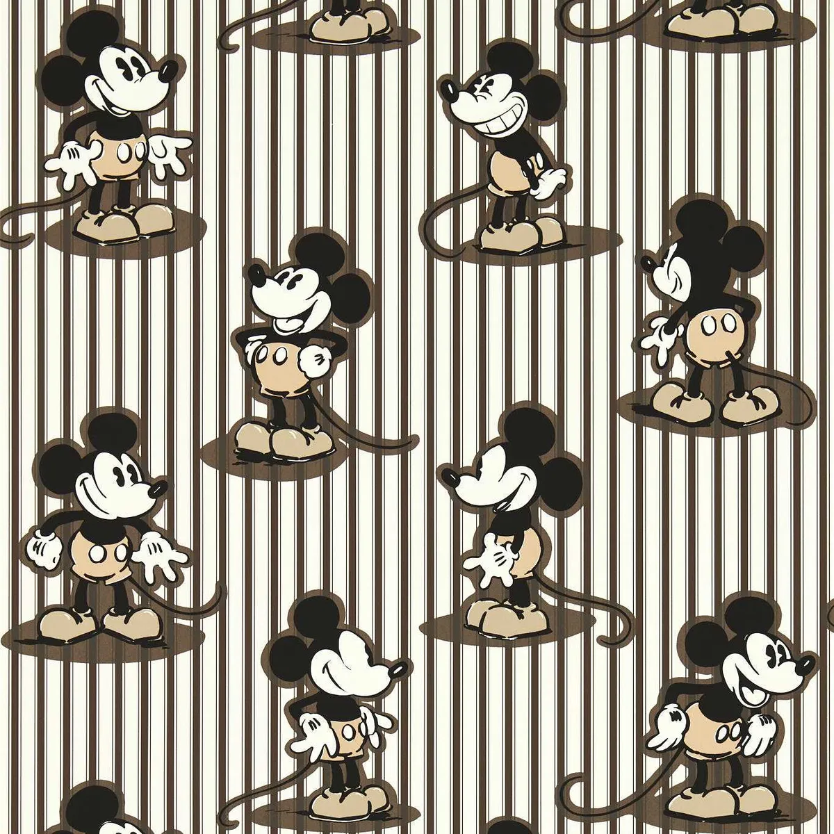 Mickey Stripe Wallpaper roomset