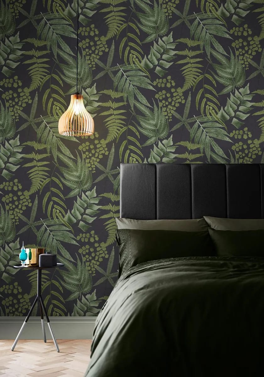 Midsummer Fern Wallpaper roomset