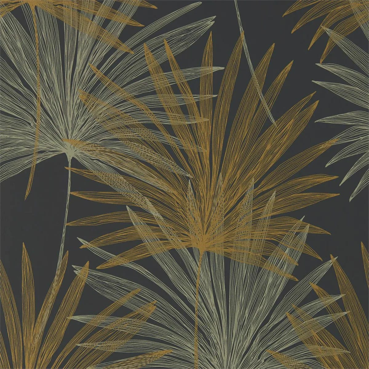 Mitende Wallpaper — Jet/Gold