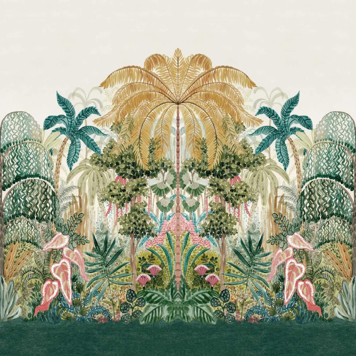 Mombasa Tropical Banner Wallpaper roomset