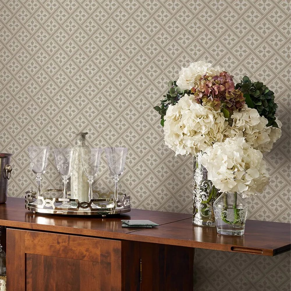 Mr Jones Dove Grey Wallpaper roomset