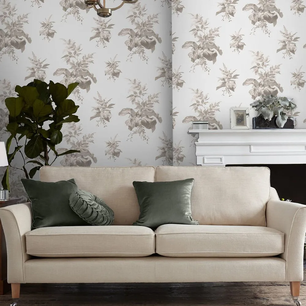 Narberth Dove Grey Wallpaper roomset