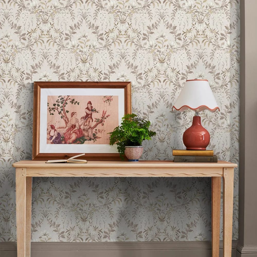 Parterre Soft Natural Wallpaper roomset